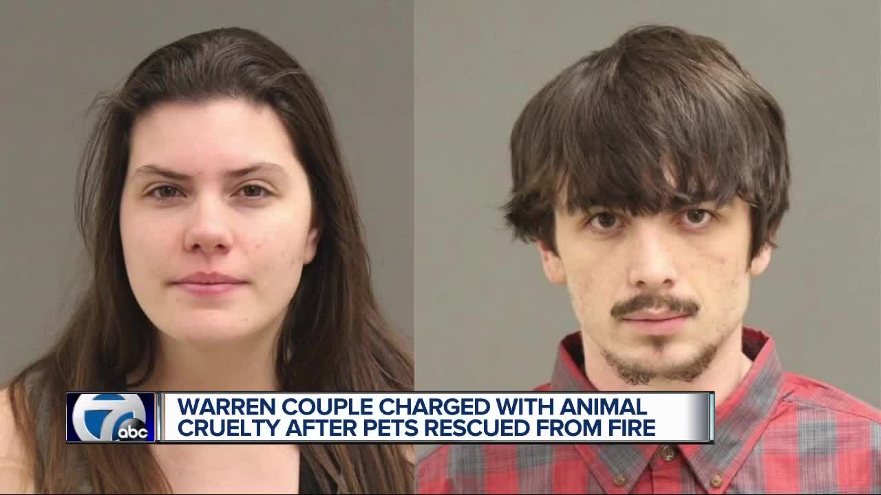 Warren couple charged with animal cruelty after pets rescued from fire