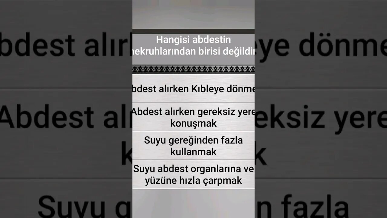 #yarışma #bilgi İSLÂMÎ BİLGİ YARIŞMASI