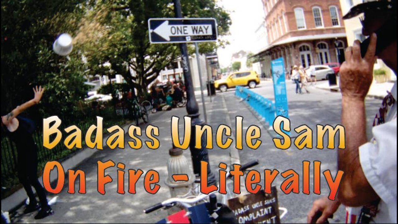 Badass Uncle Sam On Fire - Literally