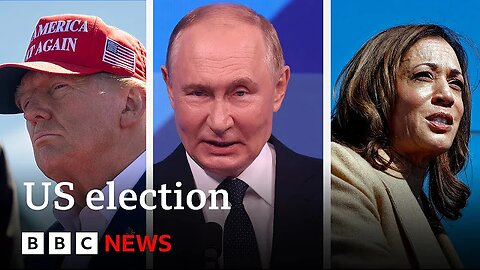 Donald Trump reacts to Vladimir Putin endorsing Kamala Harris as next US president / BBC News