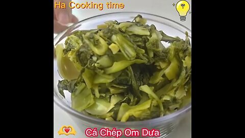 Cá Chép Om Dưa - Ha cooking time