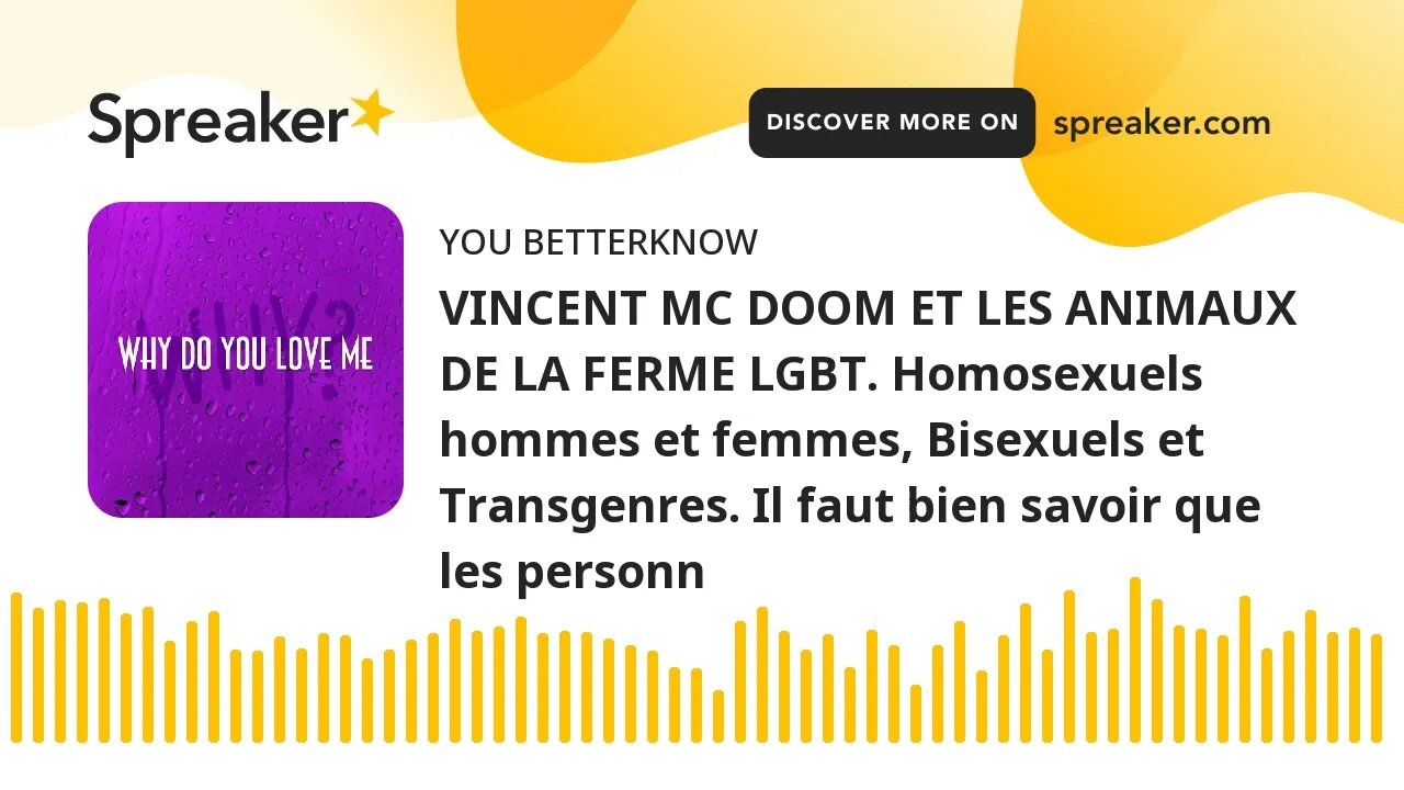 VINCENT MC DOOM ET LES ANIMAUX DE LA FERME LGBT. Homosexuels hommes et femmes, Bisexuels et Transgen