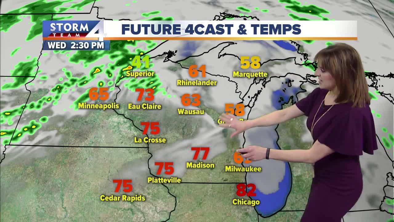 Aftternoon sunshine, possible showers overnight