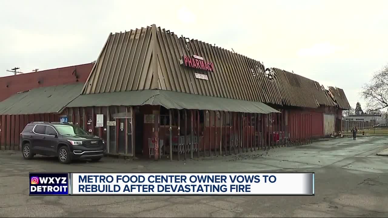 Owner of Detroit grocery store destroyed in fire says business will reopen