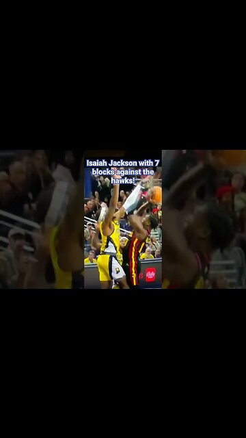 Isaiah Jackson having a Block Party in Indiana with 7 blocks vs Hawks. #nba #blockparty #shorts
