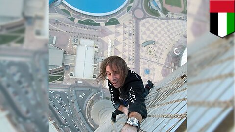 French Spiderman climbs skyscraper: Extreme urban climber