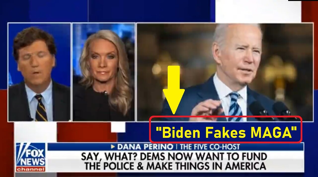 Tucker Carlson ➤ Dana Perino: "Biden fakes MAGA" !