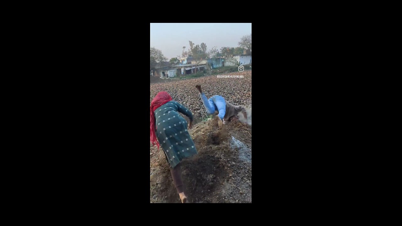 Wife and husband fighting see the video of the end 😭