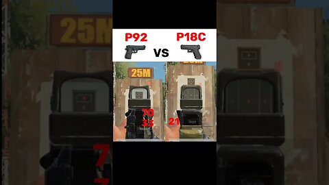 P92 VS P18C damage 😱 #pubg #pubgtipsandtricks #pubgmobile