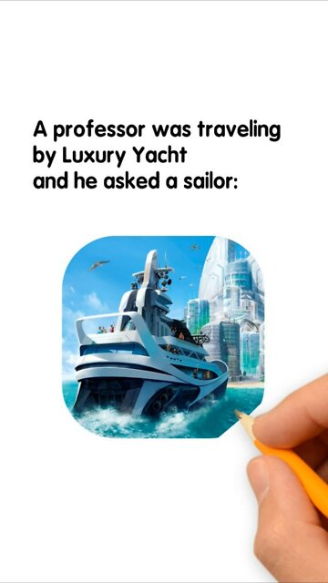 Joke. Luxury yacht