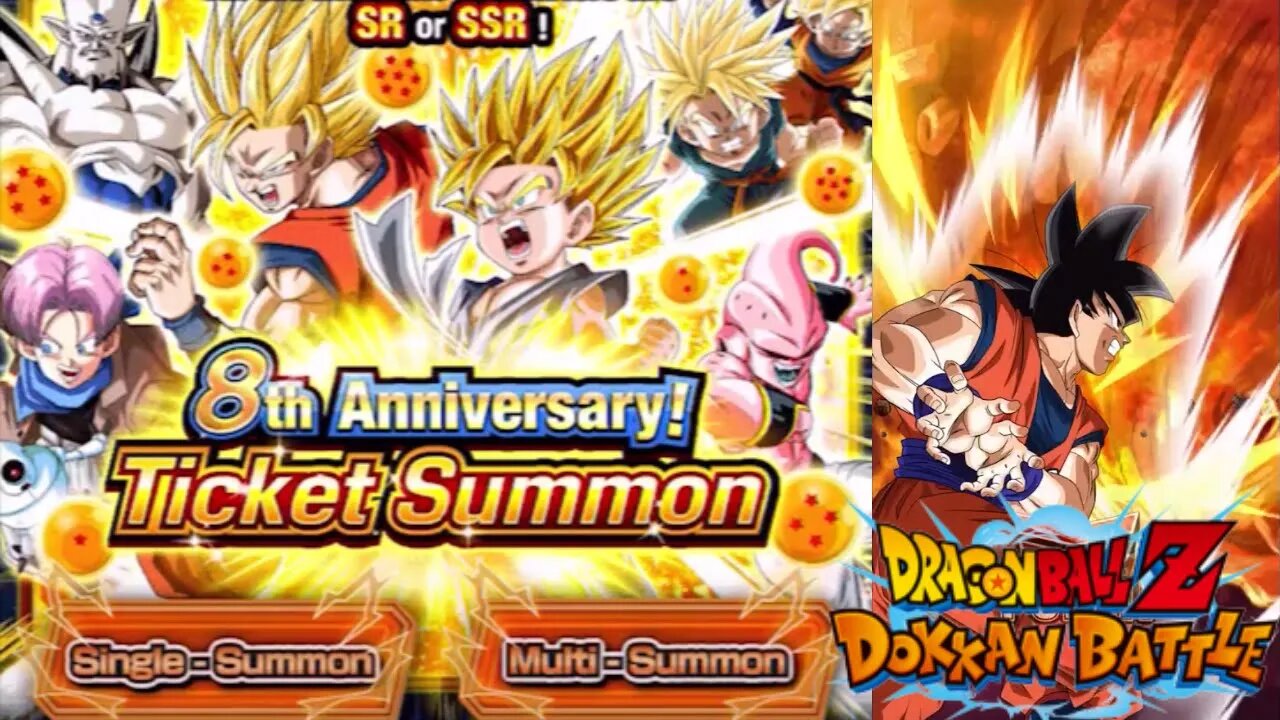 DBZ Dokkan Battle: 8 Year Anniversary Ticket Summon Banner Part 2