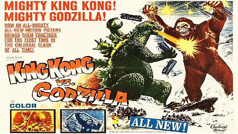 KING KONG VS GODZILLA 1963 Universal English Release is a Battle of Titans FULL MOVIE HD & W/S