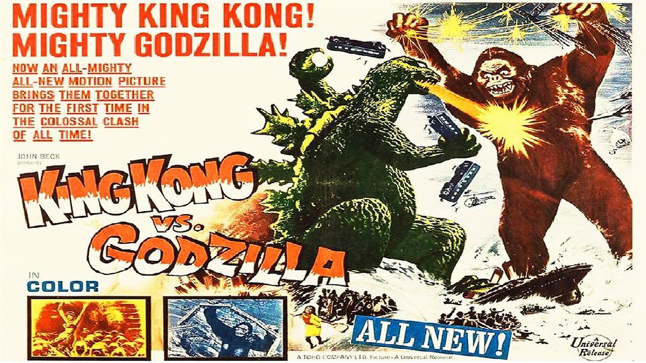 KING KONG VS GODZILLA 1963 Universal English Release is a Battle of Titans FULL MOVIE HD & W/S