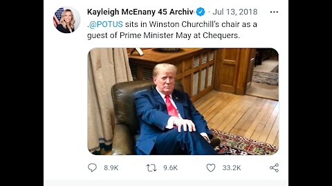 The Secret Meaning of Trump Sitting in Churchill's Chair