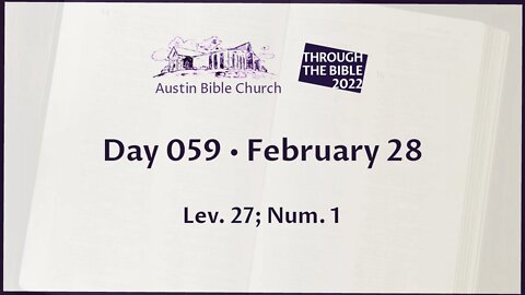 Through the Bible 2022 (Day 059)