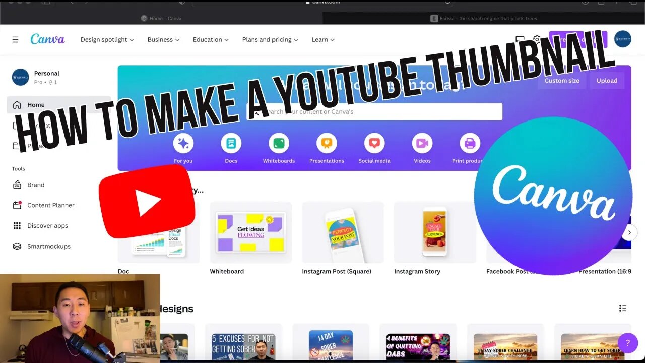 How To Make A YouTube THUMBNAIL In CANVA