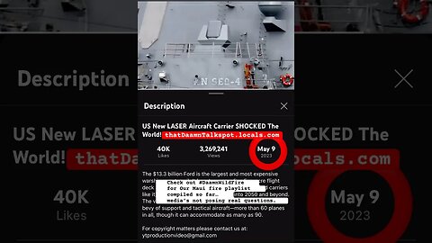 #Laser equipped aircraft carrier in May of 2023… (So why are #DEW’s “#conspiracy”?) - #DaamnWildFire