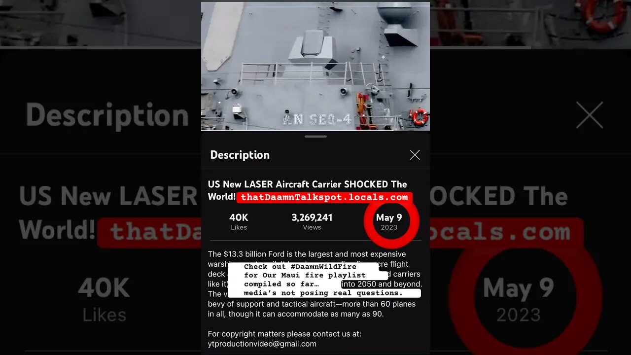 #Laser equipped aircraft carrier in May of 2023… (So why are #DEW’s “#conspiracy”?) - #DaamnWildFire