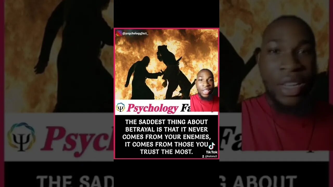 Saddest thing about betrayal