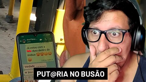 flagras de conversas estranhas no ônibus