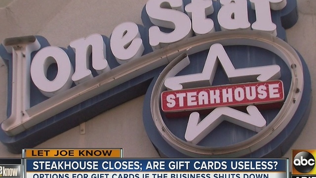What to do with gift card if business closes