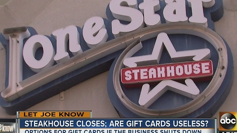 What to do with gift card if business closes