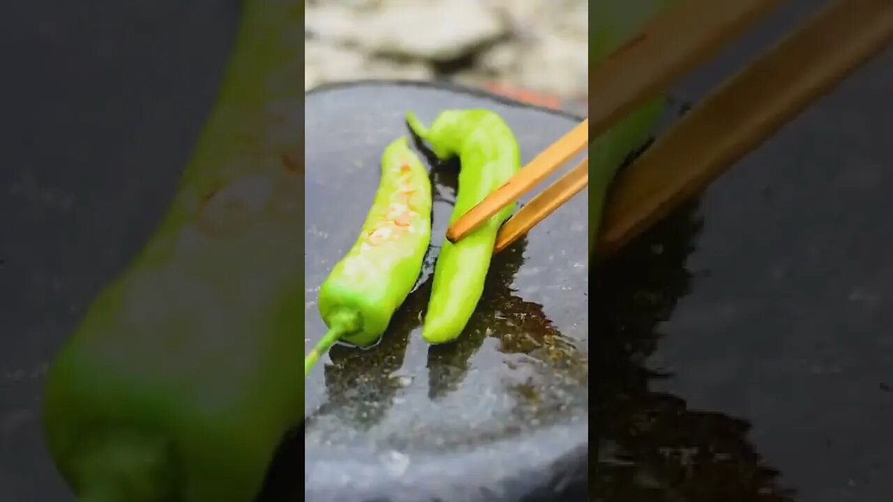 Green chilli fry 🤤#ytshorts #shorts #Food #Streetfood #UpFoodReview