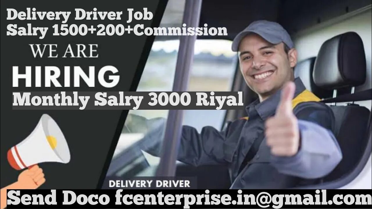 Delivery driver Job | Delivery Boy Job#fcenterprise #shorts #job #driverjob