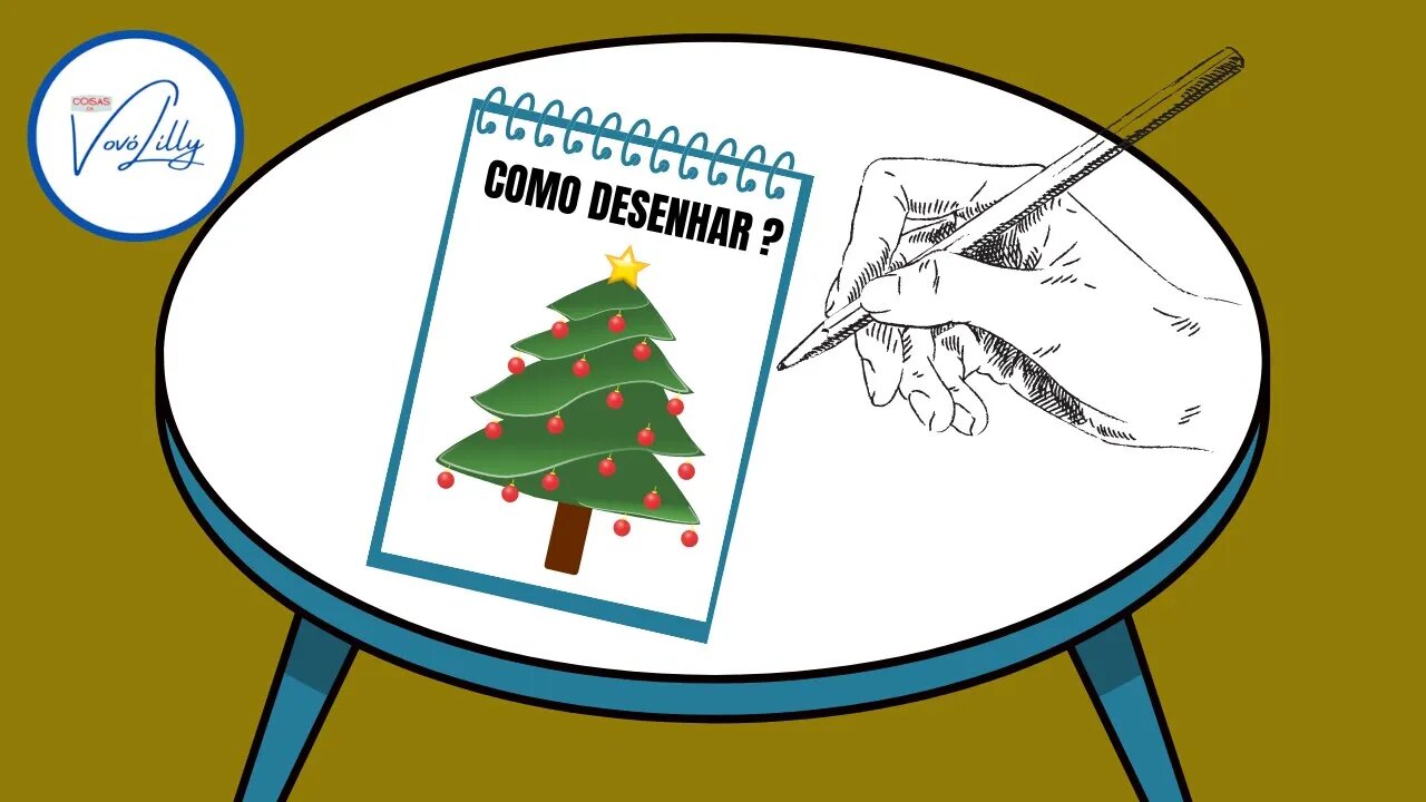 COMO DESENHAR ÁRVORE DE NATAL. PASSO A PASSO. MUITO FÁCIL