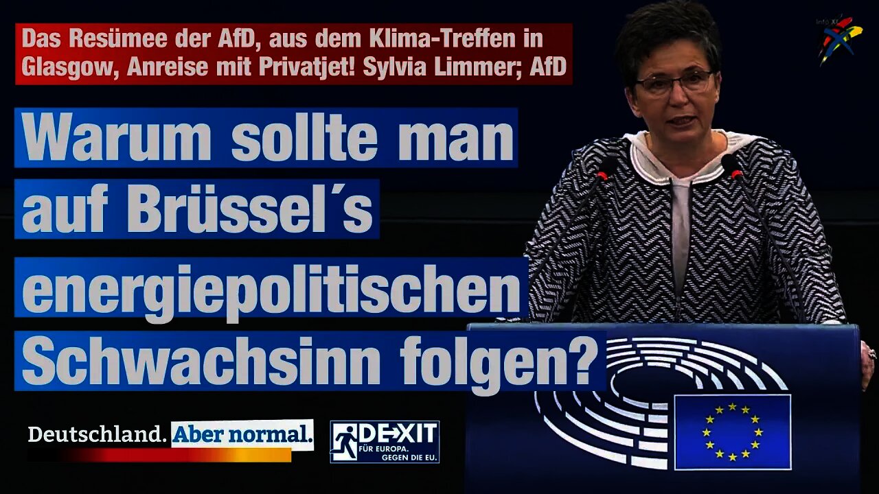 Das Resümee der AfD aus dem Klima-Treffen in Glasgow, Anreise mit Privatjet! Sylvia Limmer, AfD