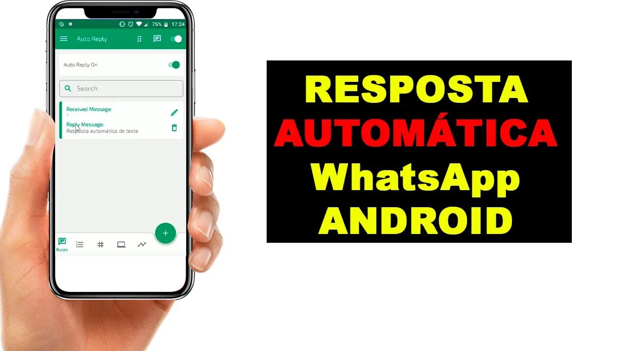 Configurar RESPOSTA AUTOMÁTICA para WHATSAPP no ANDROID