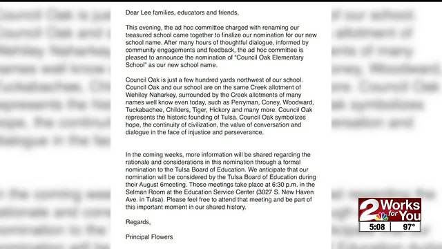 Lee Elementary could be renamed Council Oak Elementary