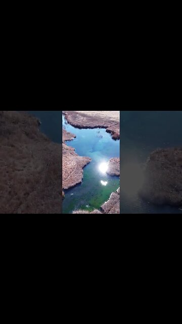 Quick Drone Flight of Hot Creek Springs and Marsh in Nevada