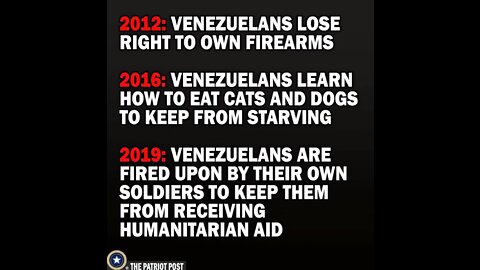 ESCAPE FROM VENEZUELA, socialist / communist and a disarmed society