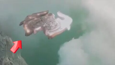 Did a strange UFO get away from the cloud cover and warp to hide itself?