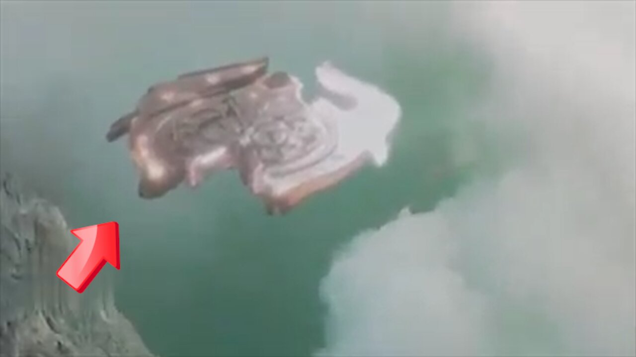 Did a strange UFO get away from the cloud cover and warp to hide itself?