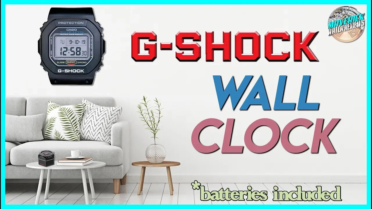 Maverick Helps Me Review The New, Ultra-Cool G-Shock 5600 Wall Clock!