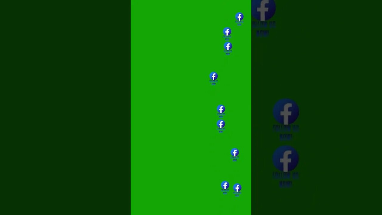 Facebook Follow Us Floating Emoji Green Screen Overlay Copyright Free