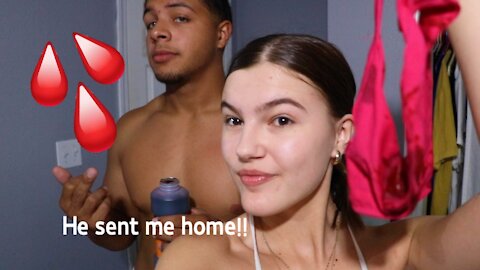 Period Prank on Boyfriend *Hilarious!! He kicked me out...