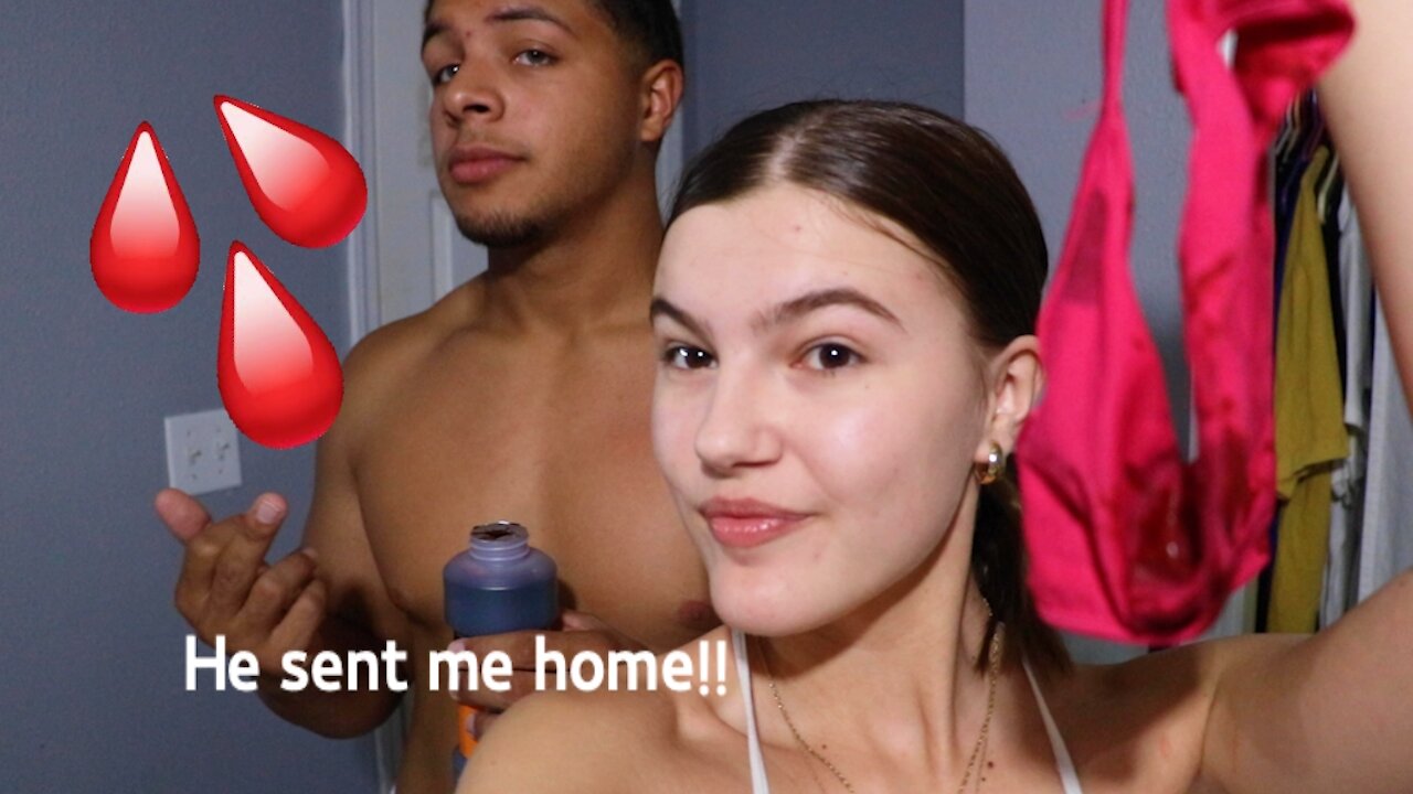 Period Prank on Boyfriend *Hilarious!! He kicked me out...