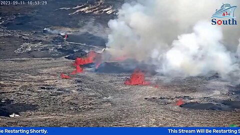 Live In Real Time Kīlauea Volcano, Hawaii (Halemaʻumaʻu crater). 11-12/09/2023.