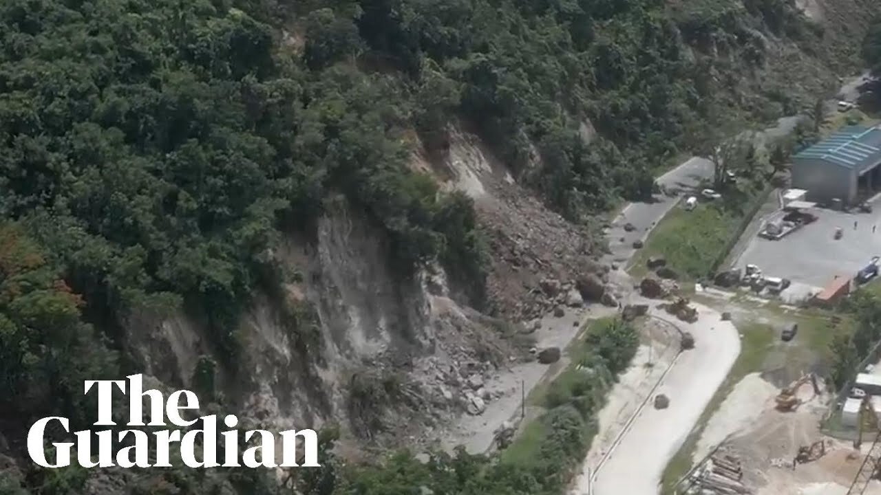 Drone footage shows landslides after quake strikes Vanuatu