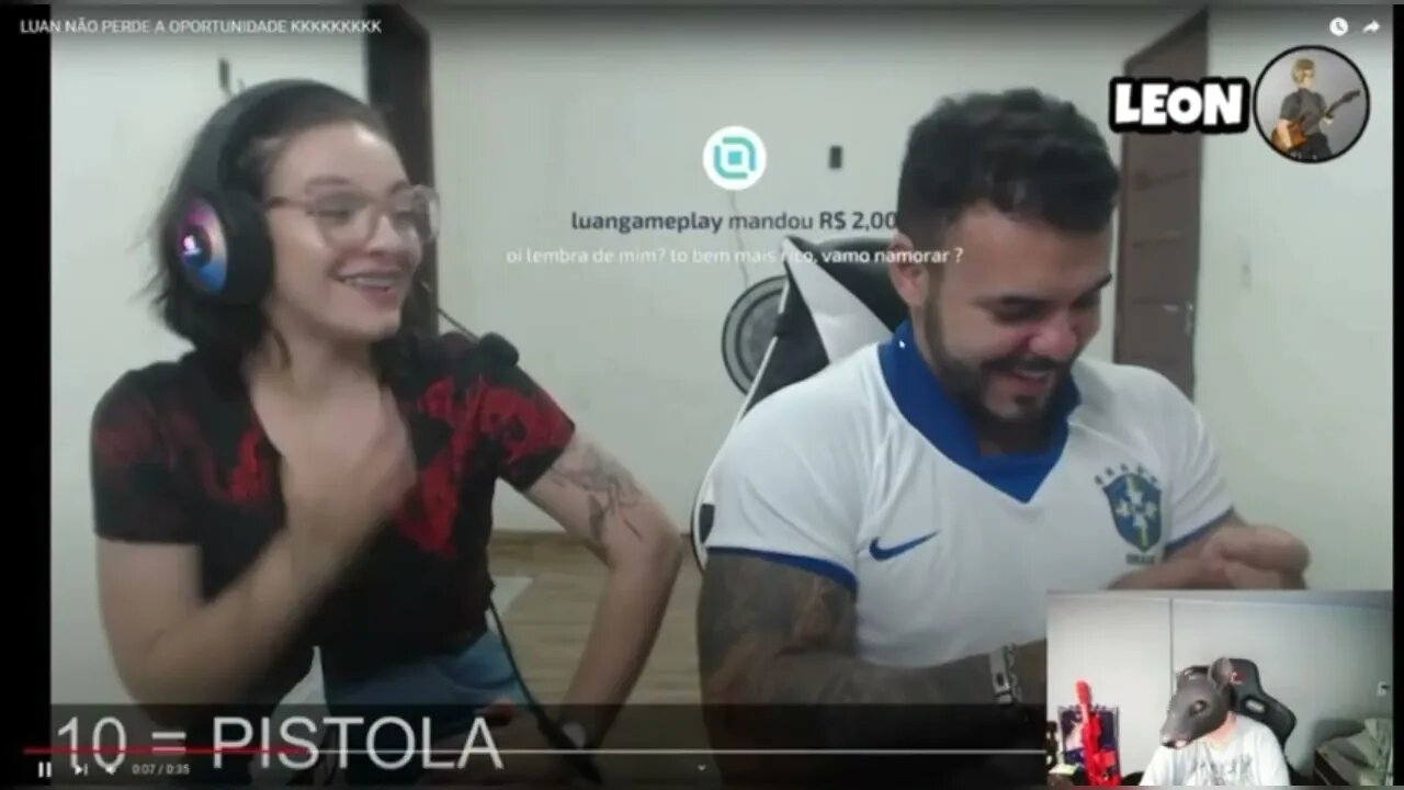 Luan metaforando a prima do renan