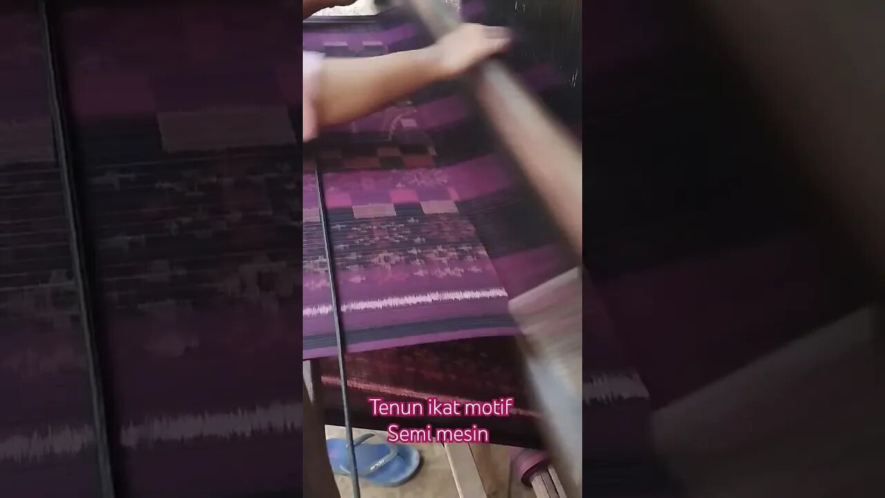 TENUN IKAT MOTIF SEMI MESIN #atbm #homemade #diy #powerloom #ikat