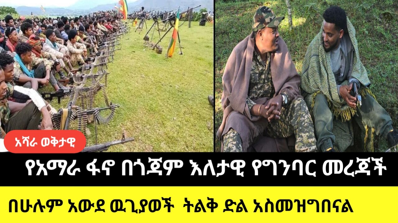 የአማራ ፋኖ በጎጃም እለታዊ የግንባር መረጃች/በሁሉም አውደ ዉጊያወች ትልቅ ድል አስመዝግበናል