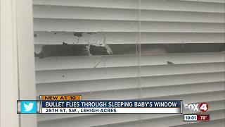 Bullet flies through sleeping baby's window