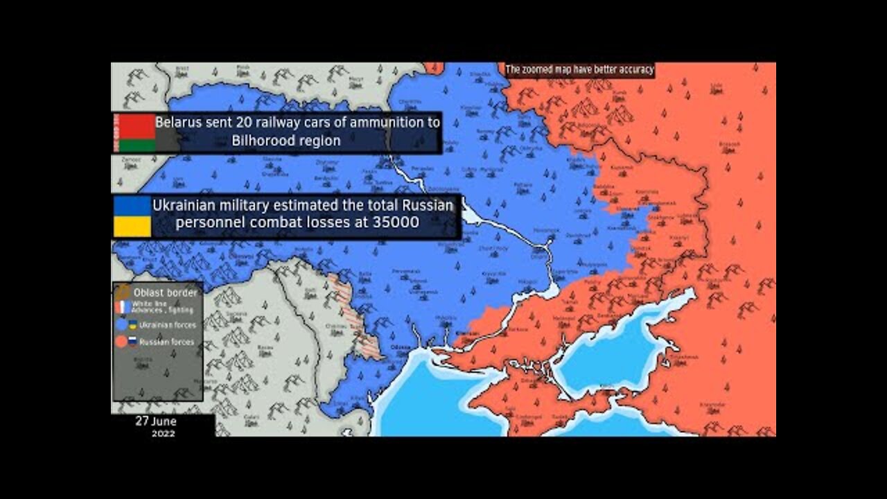 Russian invasion of Ukraine [27 Jun 2022] 'Today'