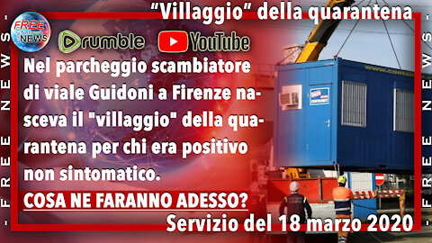 18 marzo 2020, Firenze, nasceva il "villaggio" della quarantena in viale Guidoni.