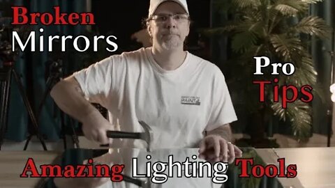 Using Broken Mirror for Video Lighting Hacks. #filmmaking101 #protipsandtricks #recyclereuse