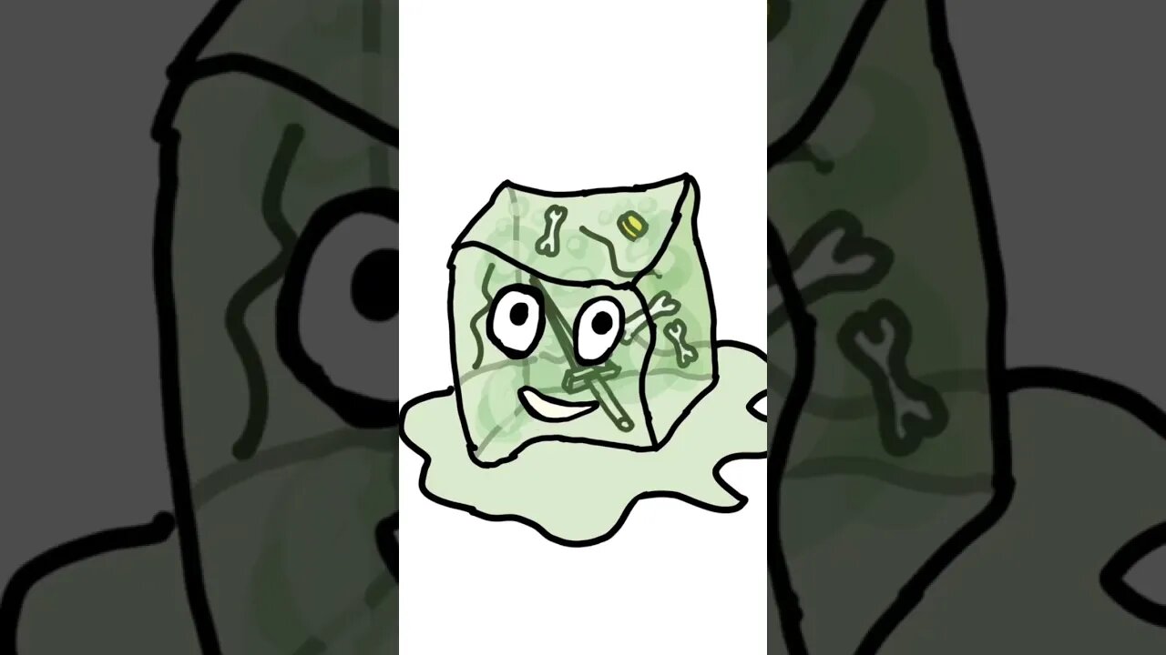 Drawing a Gelatinous cube named jam #shorts ￼